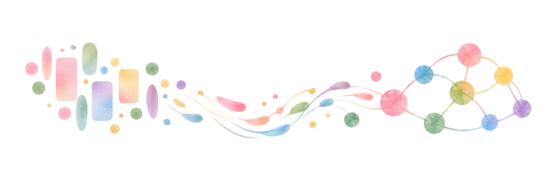 Watercolor illustration of screenshots transforming into connected, useful moments