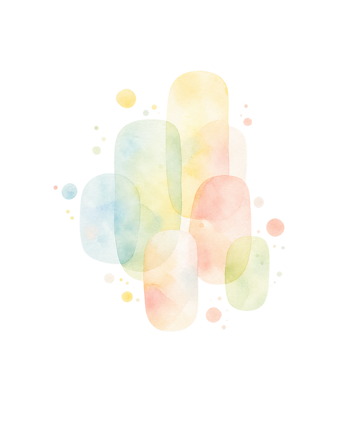 Soft watercolor illustration of overlapping moments of intention